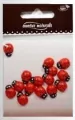 Biedronki drewniane czerwone 10x13mm - tantis.pl
