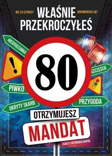 Karnet Urodziny 80 - tantis.pl