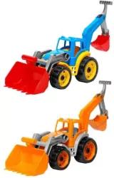 Traktor z elementami spycharki i koparki, mix