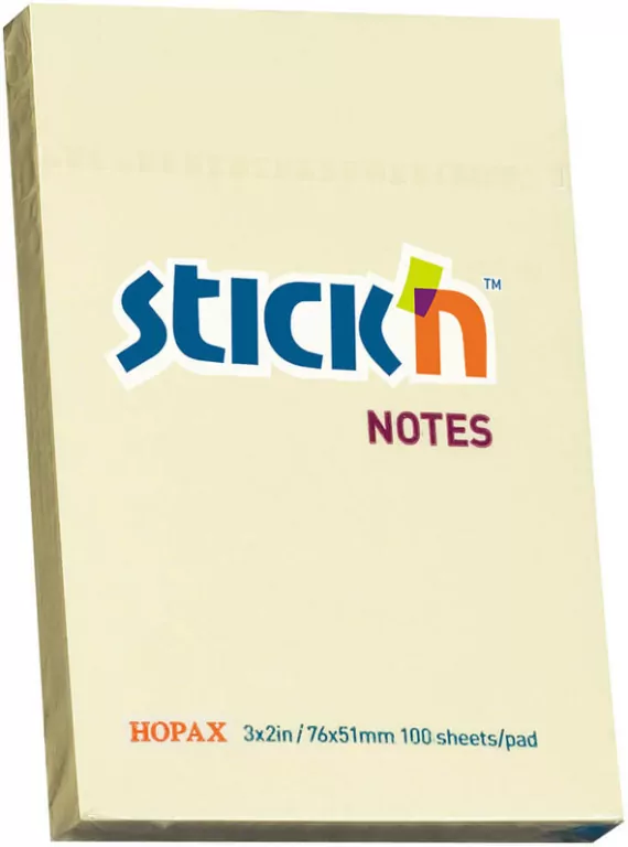 Notes samoprzylepny żółty pastelowy 76x51mm - tantis.pl