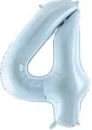 Balon foliowy cyfra 4 72cm jasny niebieski - tantis.pl
