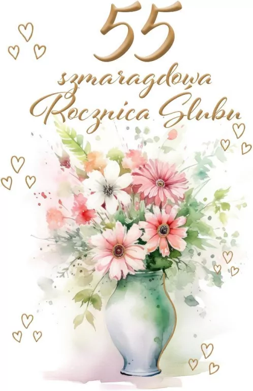 Kartka okolicznościowa Rocznica ślubu 55 - tantis.pl