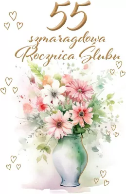 Kartka okolicznościowa Rocznica ślubu 55