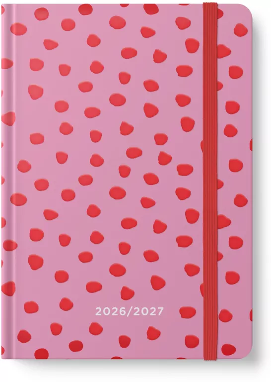Kalendarz 2026/2027 18 m-cy Różowe kropki - tantis.pl