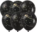 Balony okazjonalne ze złotym nadrukiem, 6 sztuk - tantis.pl