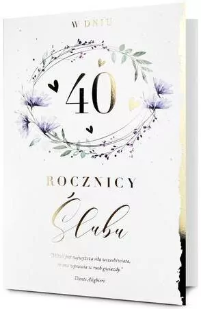 Karnet B6 Urodziny 40 - tantis.pl