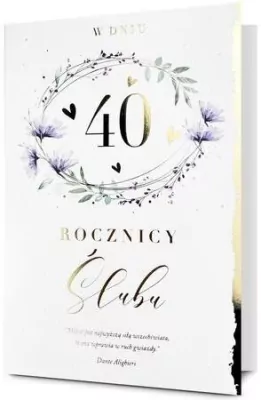 Karnet B6 Urodziny 40