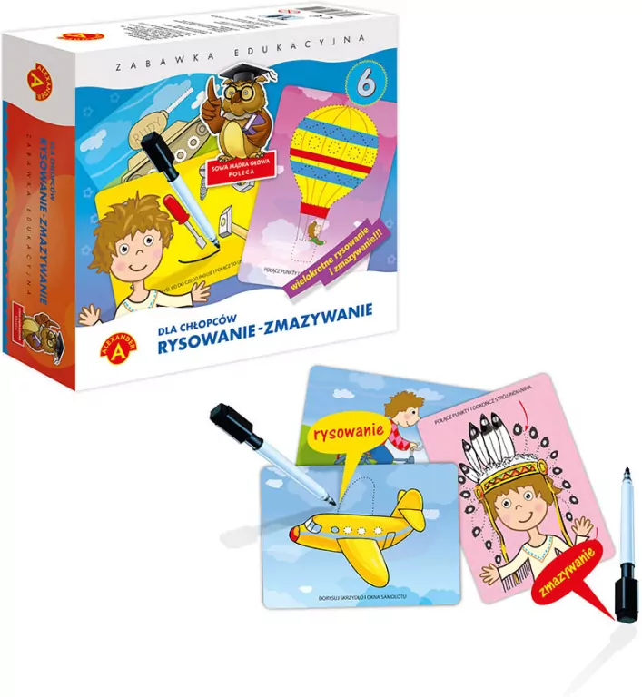 Rysowanie-zmazywanie 6. Dla chłopców - tantis.pl