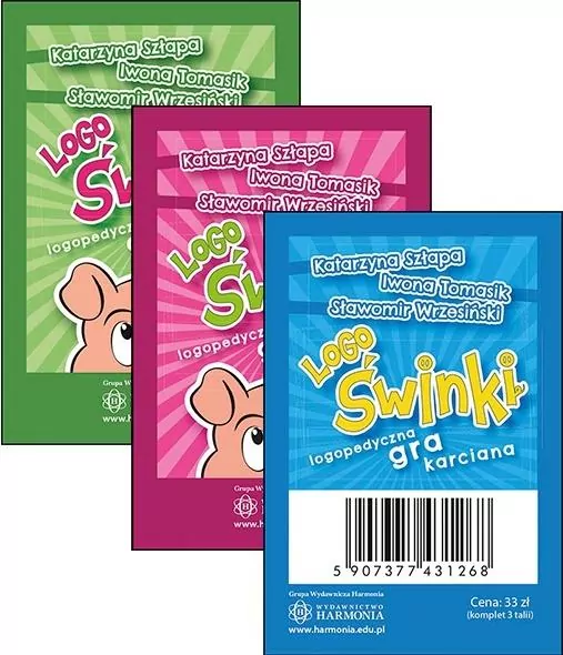 Logoświnki. Logopedyczna gra karciana (3 talie) - tantis.pl