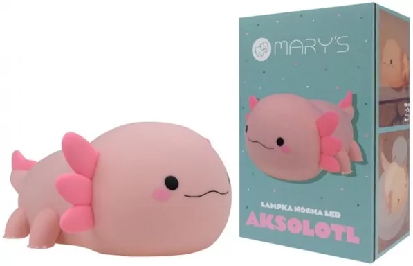 Lampka nocna LED Aksolotl różowy - tantis.pl