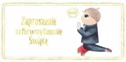 Zaproszenie - Komunia chłopiec złoty (10 szt.)
