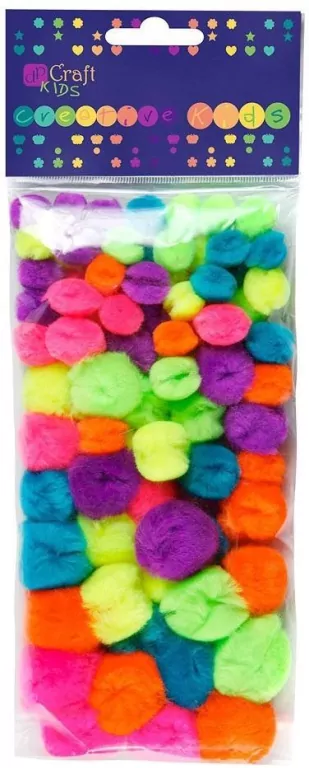 Pompony akrylowe neon mix - tantis.pl