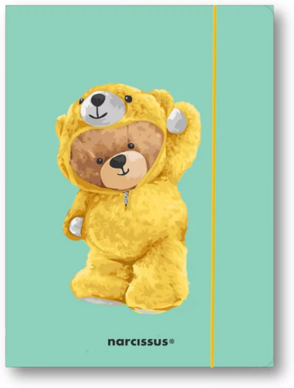 Teczka A4+ z gumką Teddies&Miś w dresiku - tantis.pl