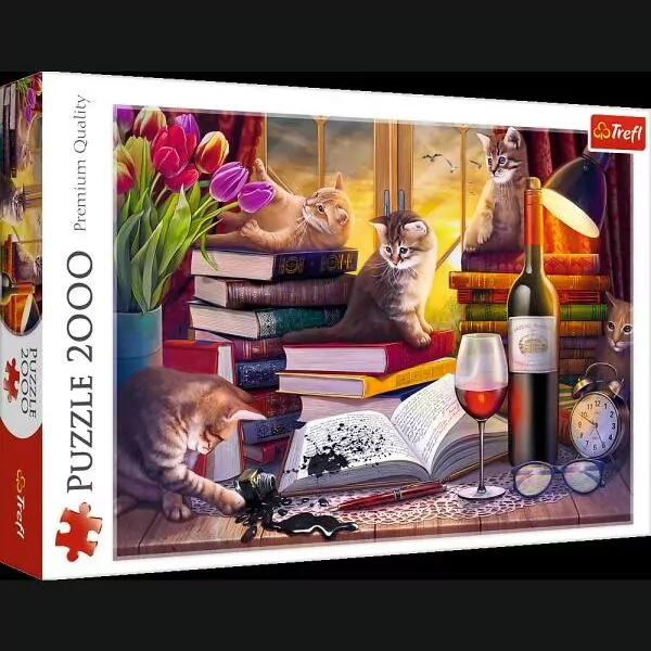 Puzzle 2000 Koci wieczór TREFL - tantis.pl
