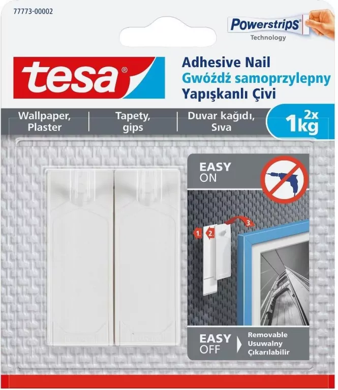 Gwóźdź samoprzylepny biały do tapet 1kg 2szt - tantis.pl