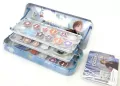 Trzypoziomowe metalowe etui z kosmetykami Frozen - tantis.pl