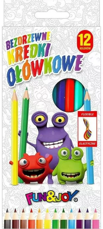 Kredki Plastikowe, 12 kolorów - tantis.pl