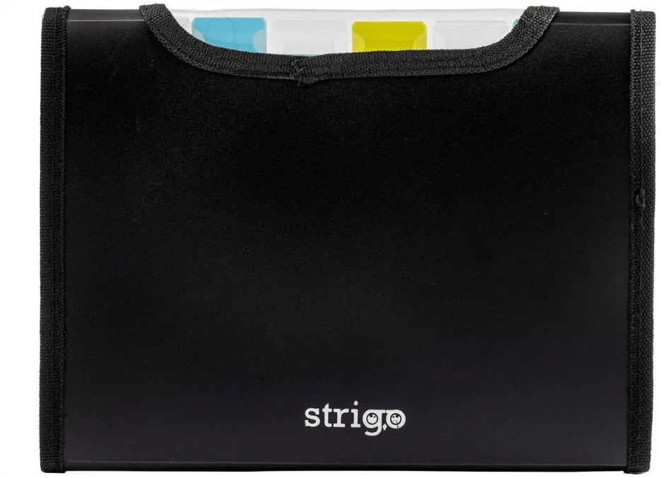 Teczka A5 z przekładkami. V-file czarna - tantis.pl