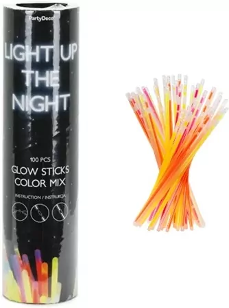 Pałeczki fluorescencyjne 20cm 100szt mix - tantis.pl