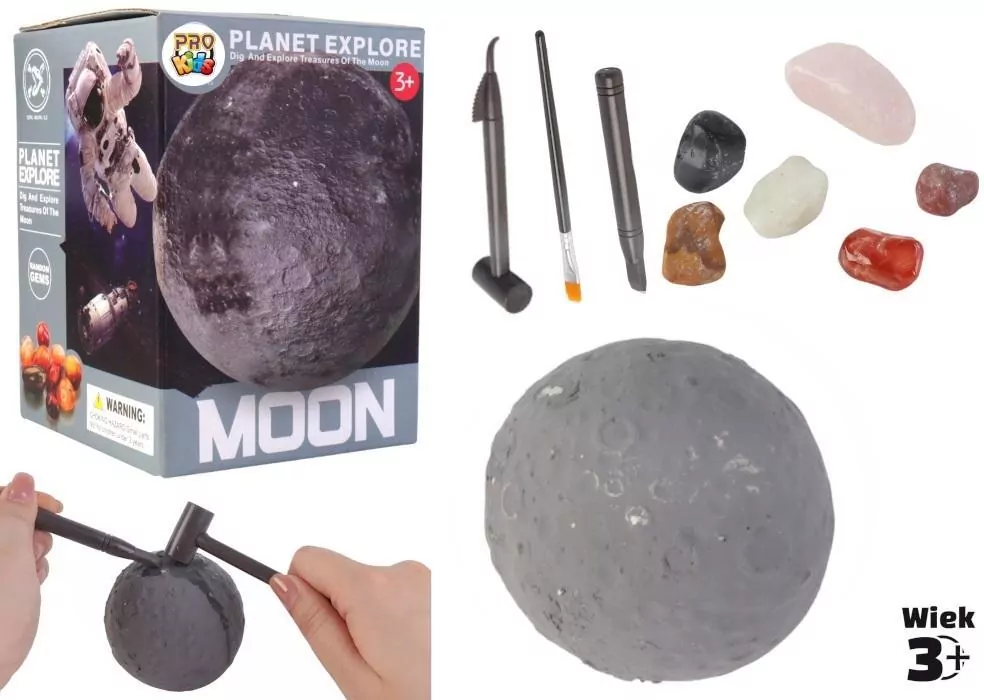 Wykopaliska minerałów planeta Księżyc - tantis.pl