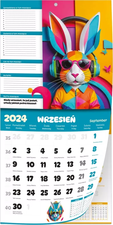 Kalendarz 2024-2025 szkolny Zadaniowy - tantis.pl