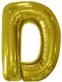 Balon foliowy litera D złota 62x86cm - tantis.pl