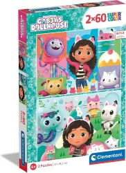 Clementoni. Puzzle 2x60. Super Kolor. Gabby's Dollhouse