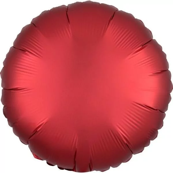 Balon foliowy Lustre Dark czerwony okrągły 43cm - tantis.pl