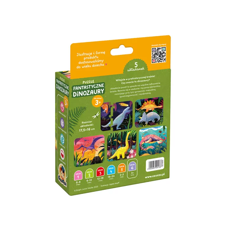 CzuCzu. Puzzle Fantastyczne Dinozaury. 3+ - tantis.pl