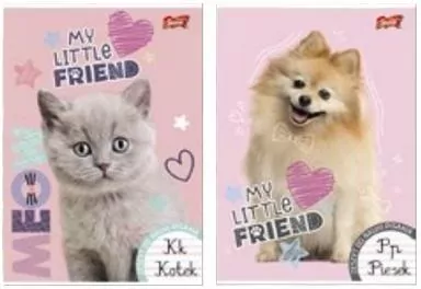 Zeszyt My little friend. A4/32K linia dwukolorowa. 1 sztuka - tantis.pl