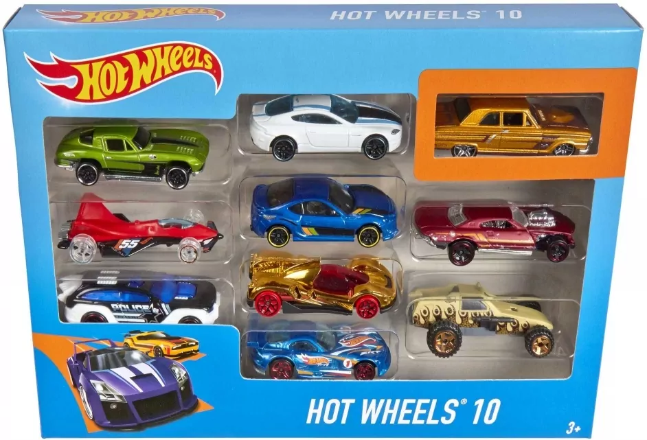 Hot Wheels. Małe samochodziki 10-pak - tantis.pl