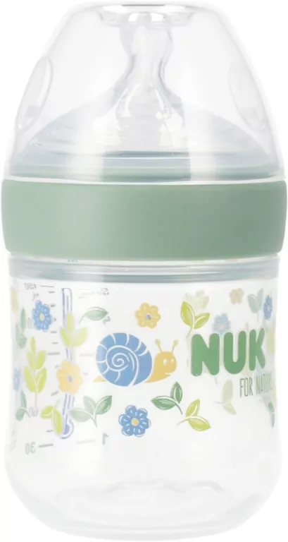 NUK. For Nature. Butelka 150ml. 3 miesiące. Zielona- łąka - tantis.pl
