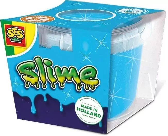 Slime niebieski brokat 140g - tantis.pl