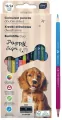 Kredki ołówkowe z temperówką 12/24 Puppy Sign - tantis.pl