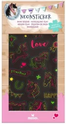 Zestaw Neonowych Naklejek Konie