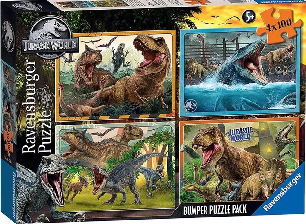 Puzzle 4x100. Jurassic World. Bumper Pack - tantis.pl