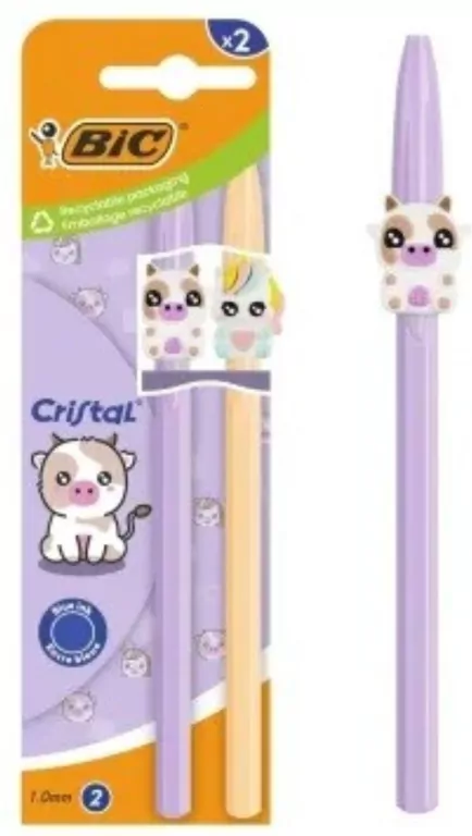 Długopis Cristal Figurine 1mm niebieski 2szt BIC - tantis.pl