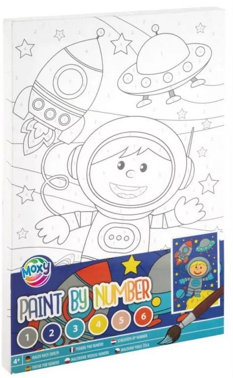 Malowanie po numerach + farbki Astronauta - tantis.pl