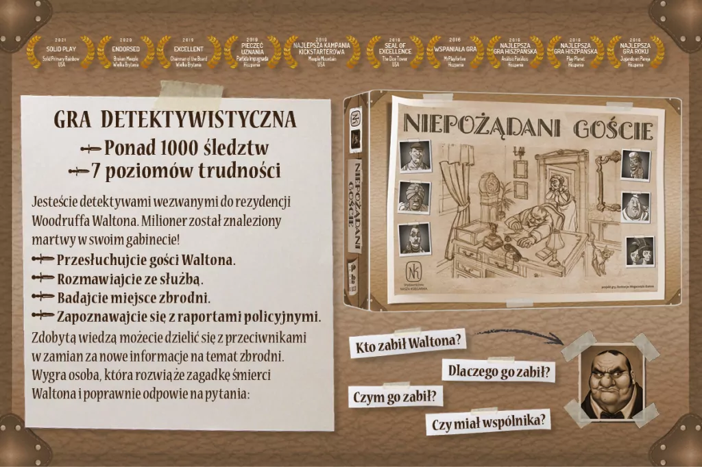 Niepożądani goście. Gra detektywistyczna - tantis.pl