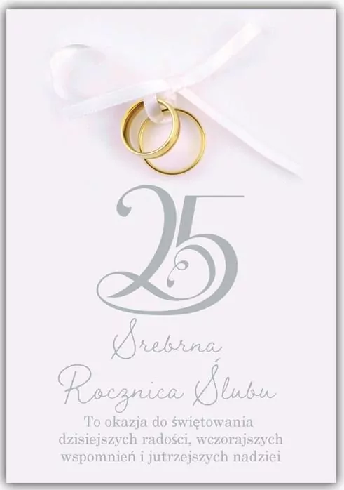 Kartka okolicznościowa. Rocznica ślubu 25 - tantis.pl