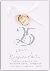 Kartka okolicznościowa. Rocznica ślubu 25