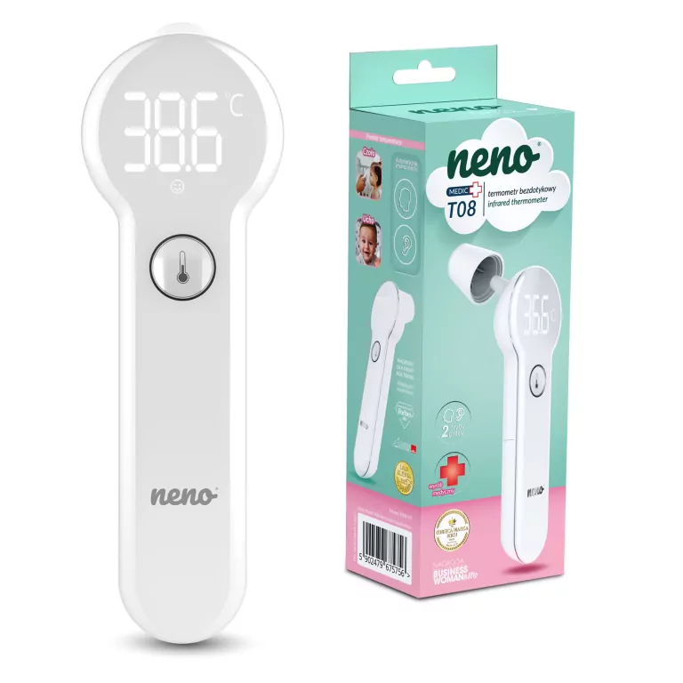 Profesjonalny termometr bezdotykowy NENO Medic T08 - tantis.pl