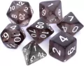 Komplet kości REBEL RPG - Kryształowe - Czarne - tantis.pl