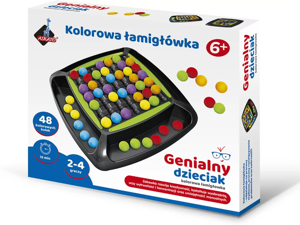 Kolorowa łamigłówka. Genialny dzieciak - tantis.pl