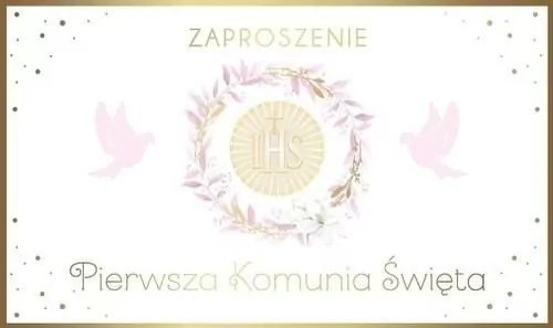 Zaproszenie Komunia - tantis.pl
