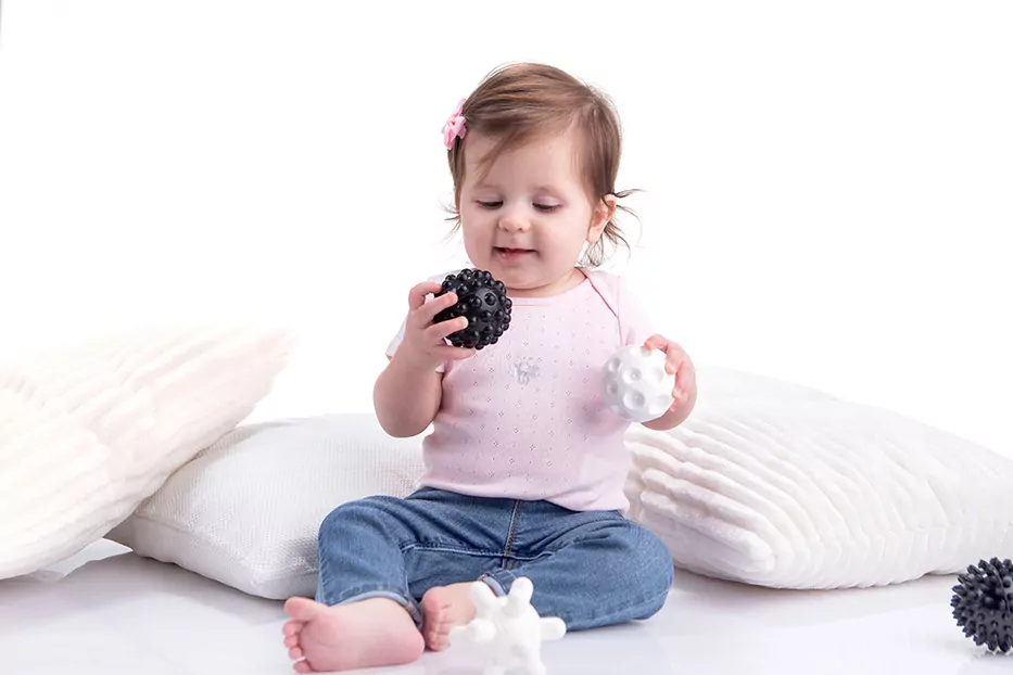 Piłki sensoryczne. Czarno-białe 4 szt - tantis.pl