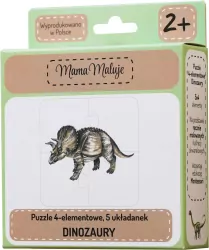 Puzzle 4-elementowe Dinozaury