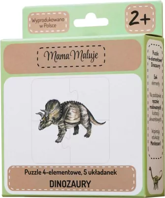 Puzzle 4-elementowe Dinozaury