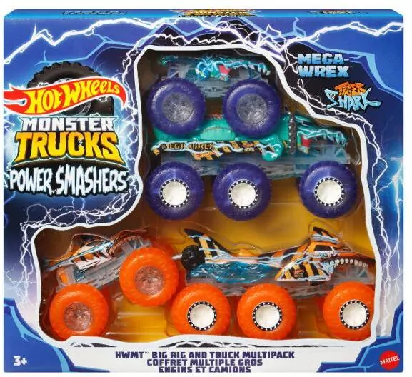 Hot Wheels Monster Trucks. Wielopak z pojazdami - tantis.pl