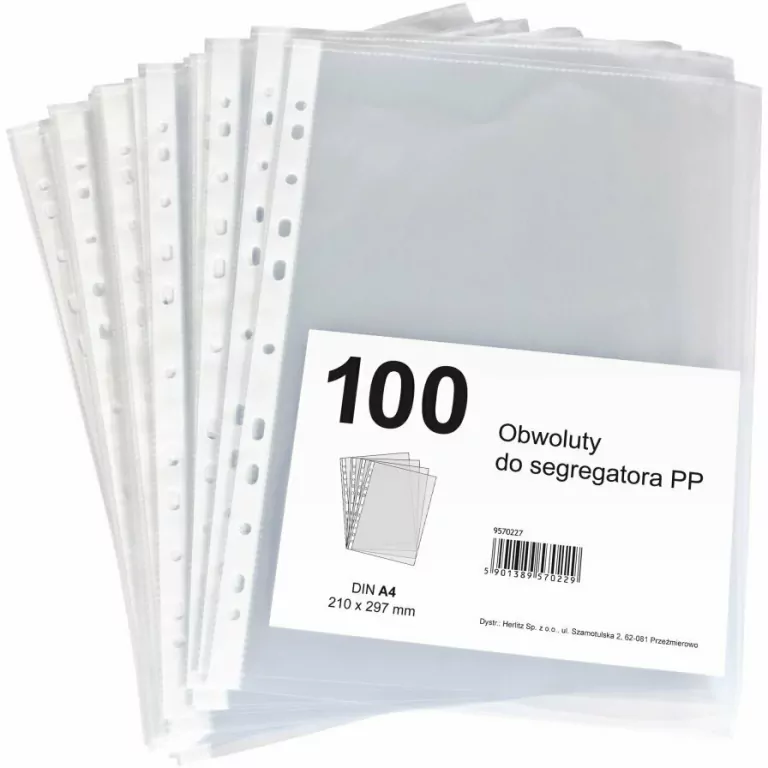 Obwoluty do segregatora A4.(100 sztuk) - tantis.pl